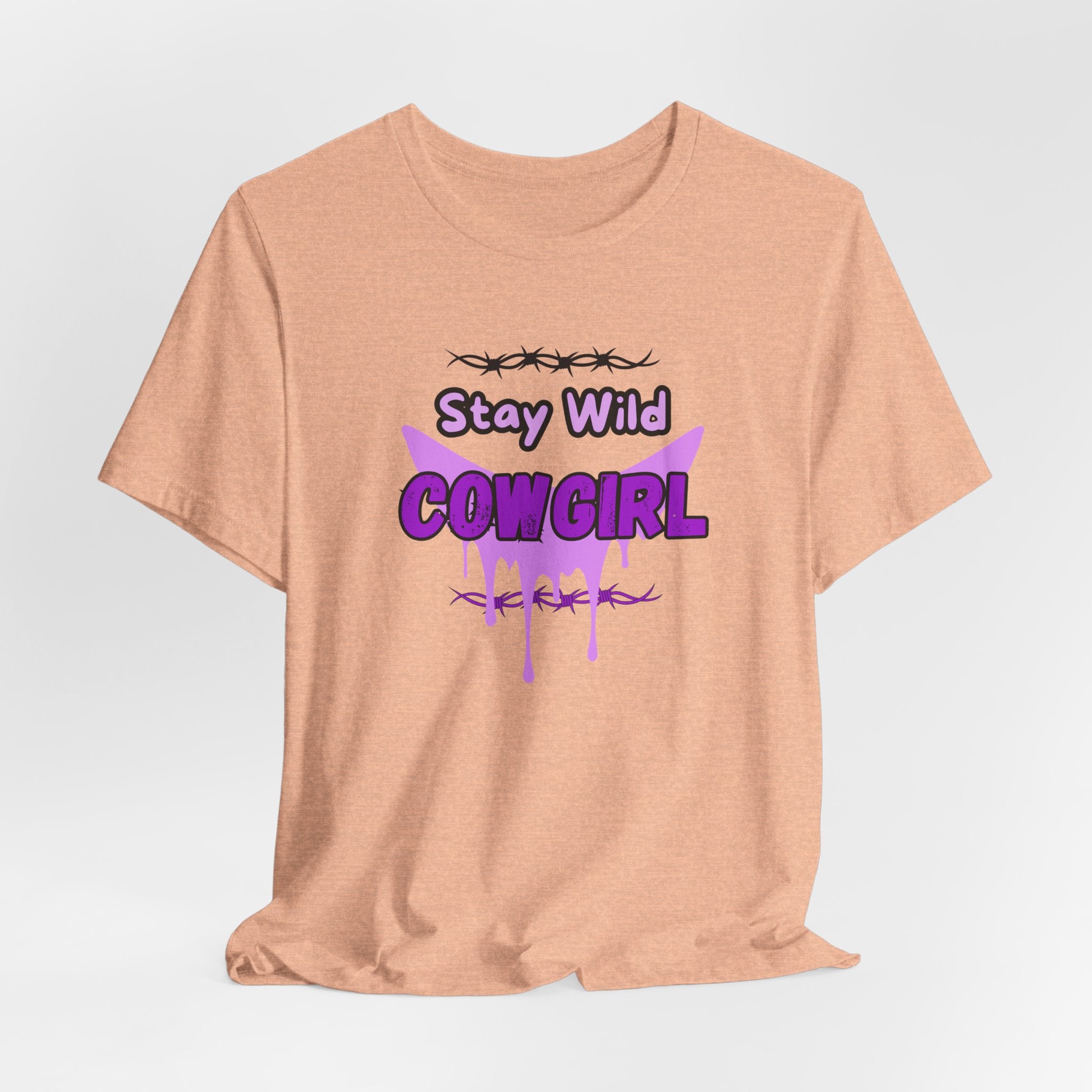 Cowgirl Western Tee featuring a bold 'Stay Wild COWGIRL' graphic on a soft, breathable t-shirt.