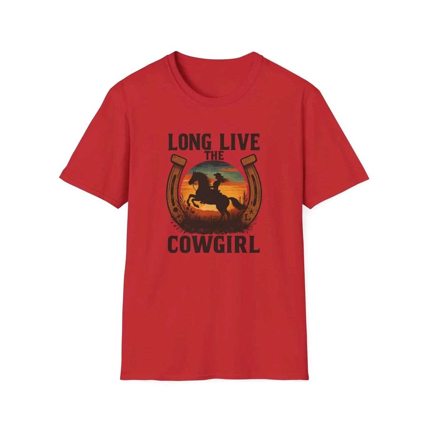 Long Live the Cowgirl, Horseshoe Graphic T-Shirt, Cowgirl Apparel - The Best New Thing