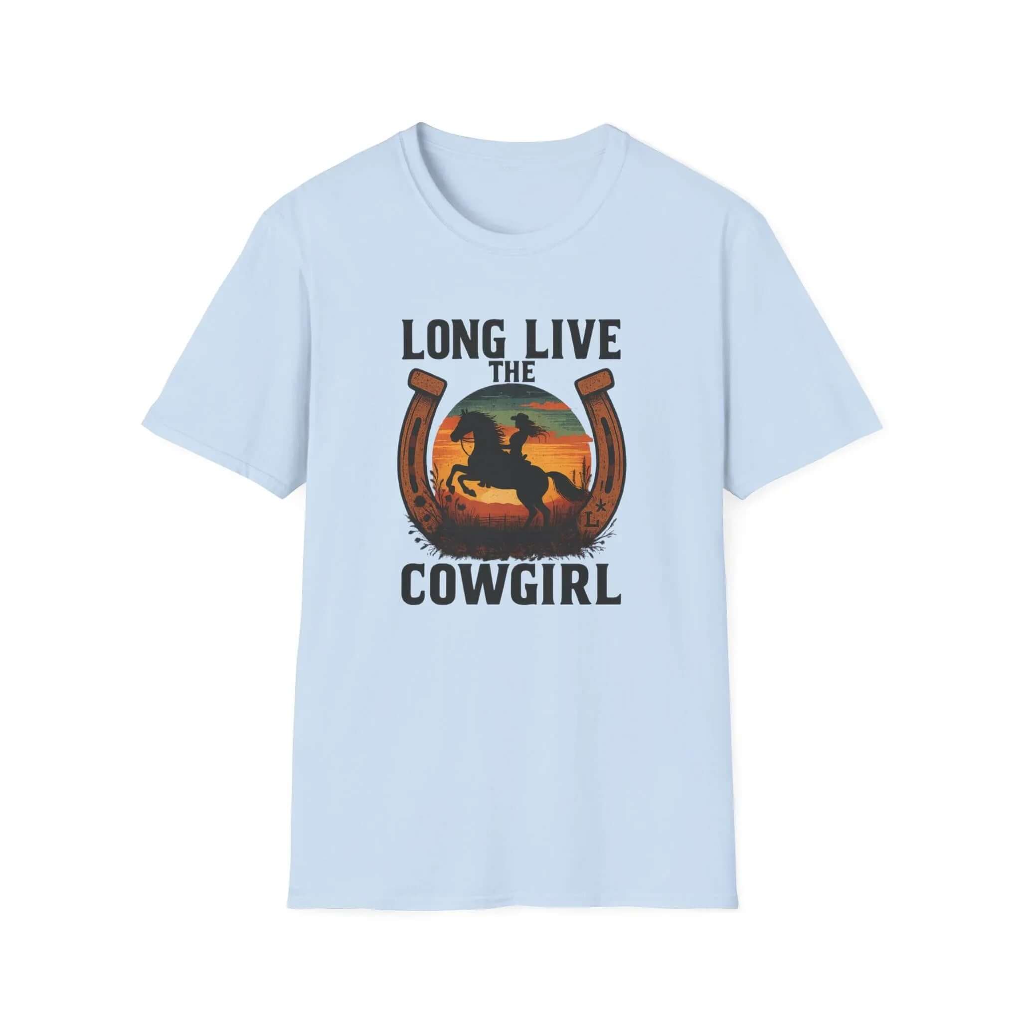 Long Live the Cowgirl, Horseshoe Graphic T-Shirt, Cowgirl Apparel - The Best New Thing