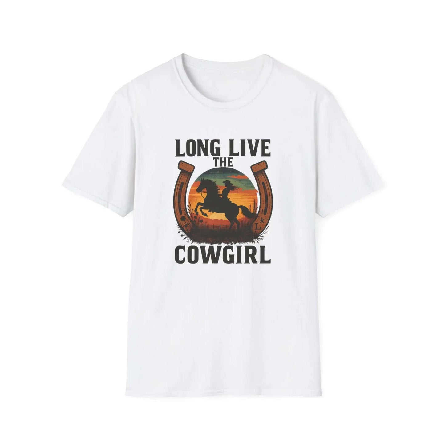 Long Live the Cowgirl, Horseshoe Graphic T-Shirt, Cowgirl Apparel - The Best New Thing