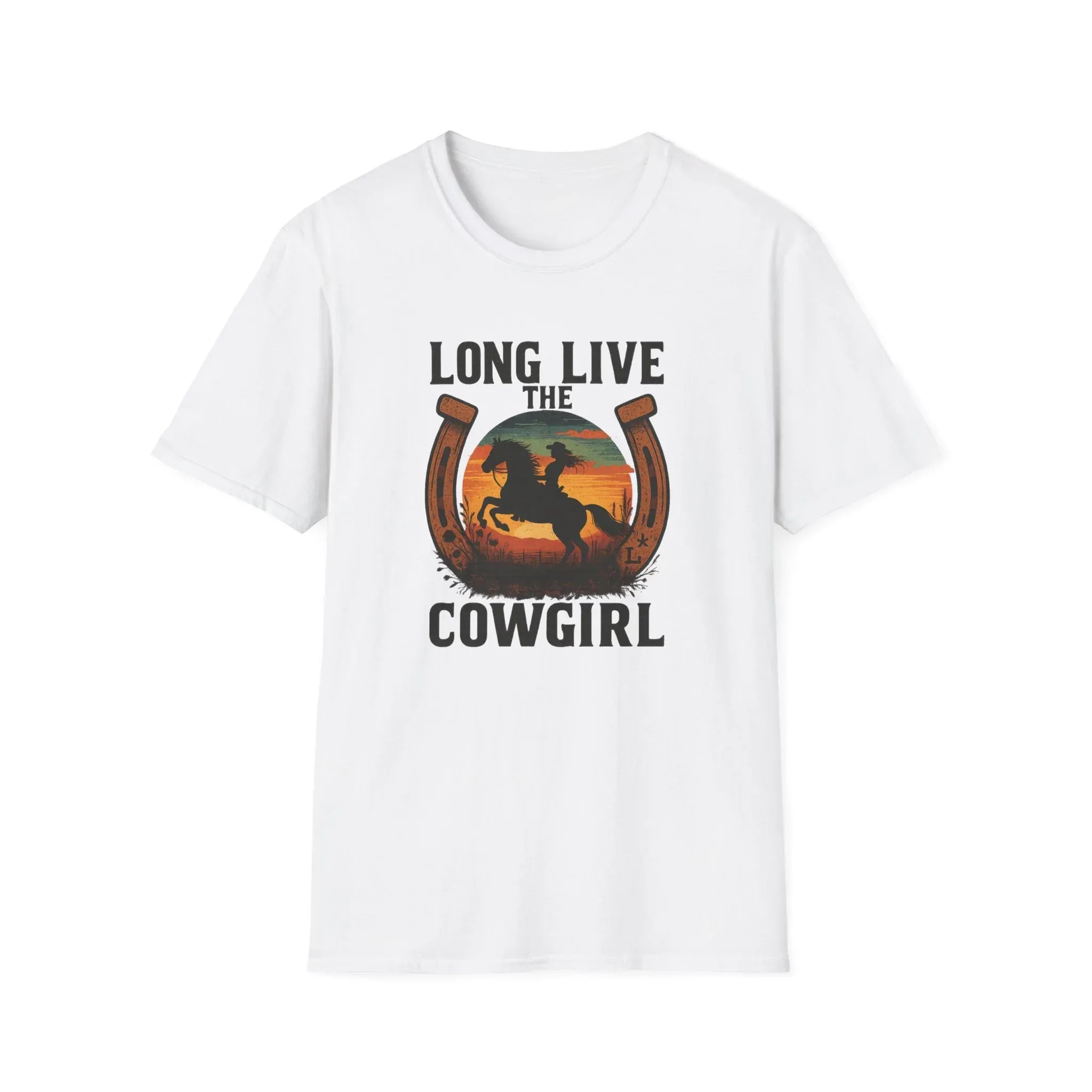 Long Live the Cowgirl, Horseshoe Graphic T-Shirt, Cowgirl Apparel - The Best New Thing