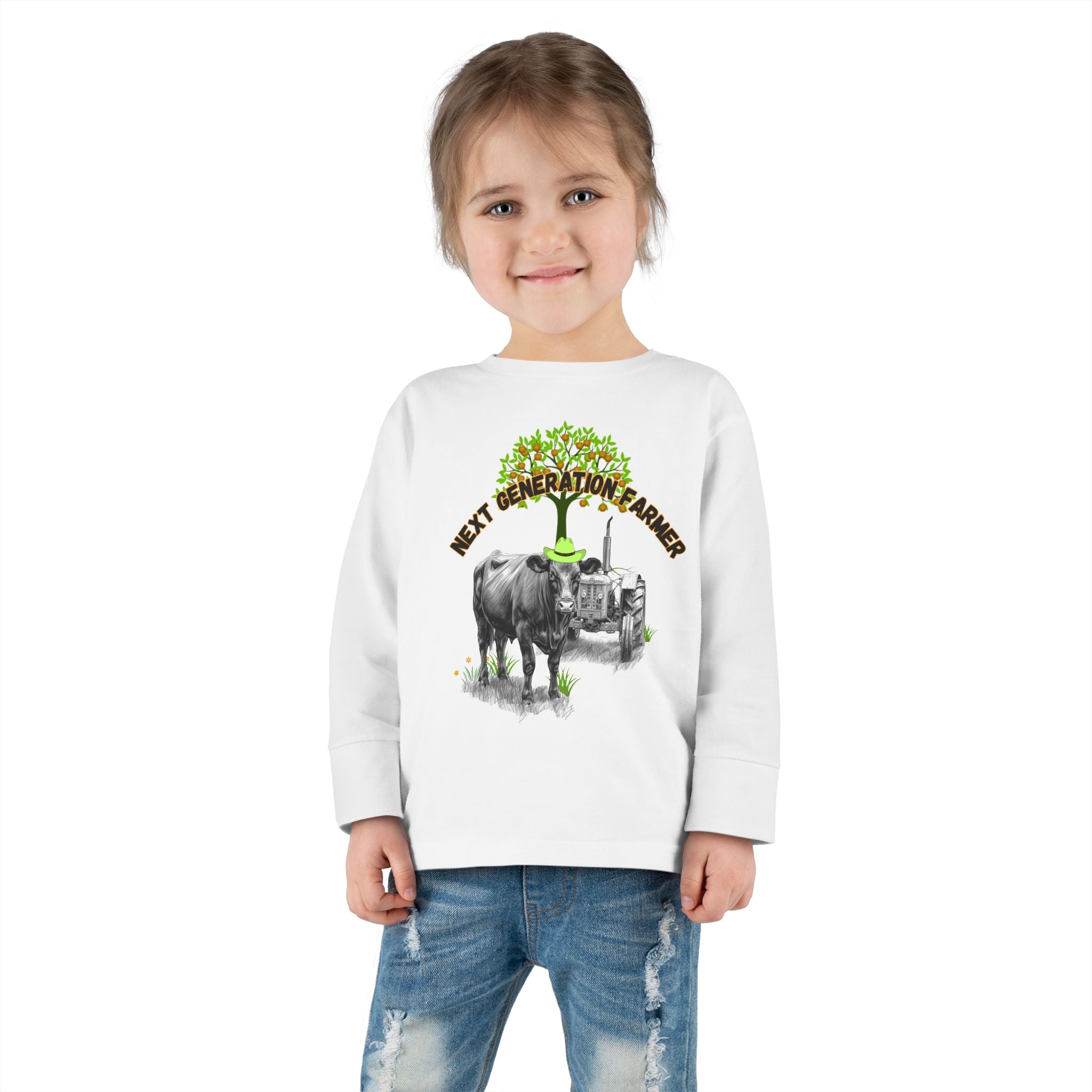 Toddler Long Sleeve Tee - Youth Farm Tee, Toddler Tee Farm Apparel