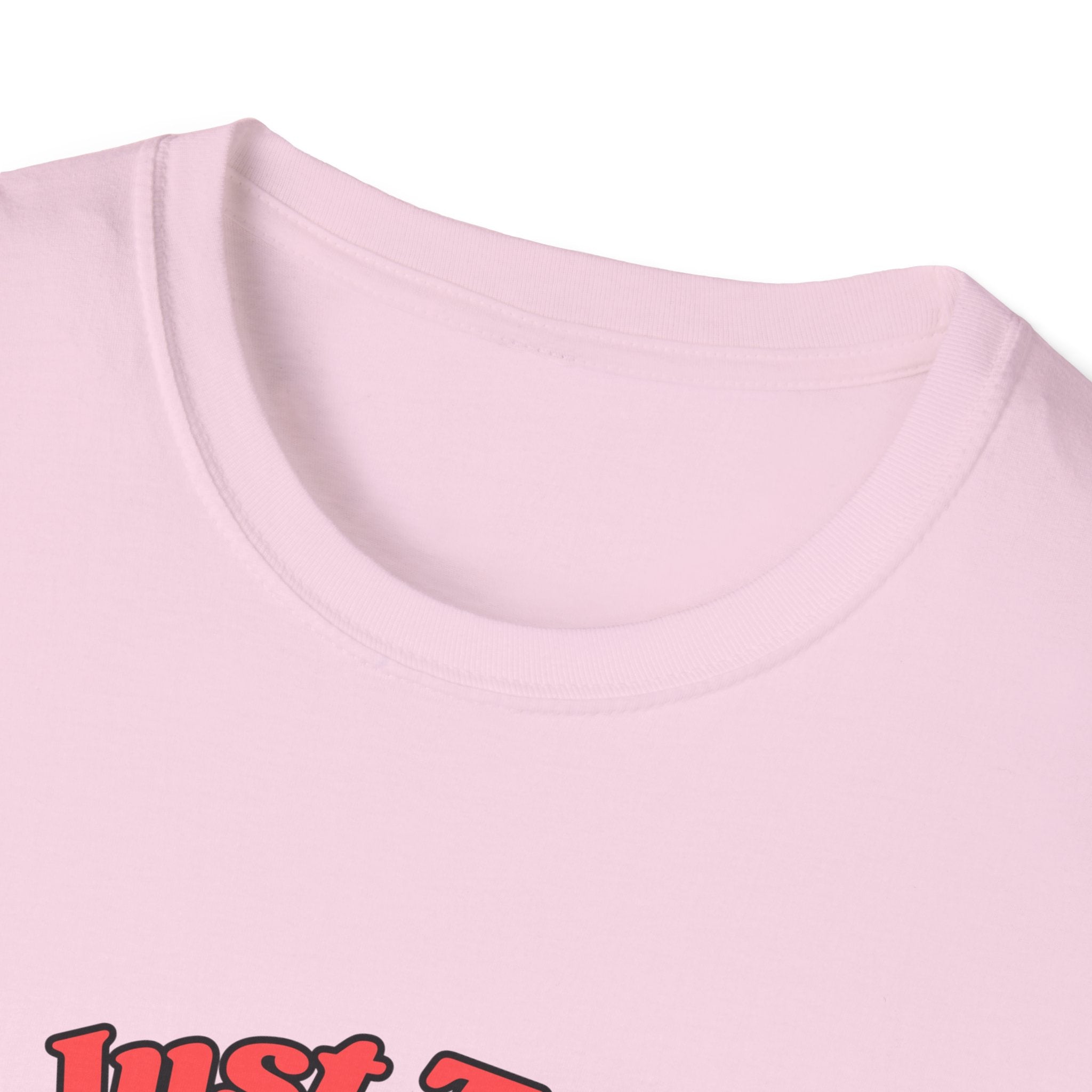 Funny Farm Wife Shirt with a round neck in soft pink fabric, showcasing a humorous design for farmers' wives.