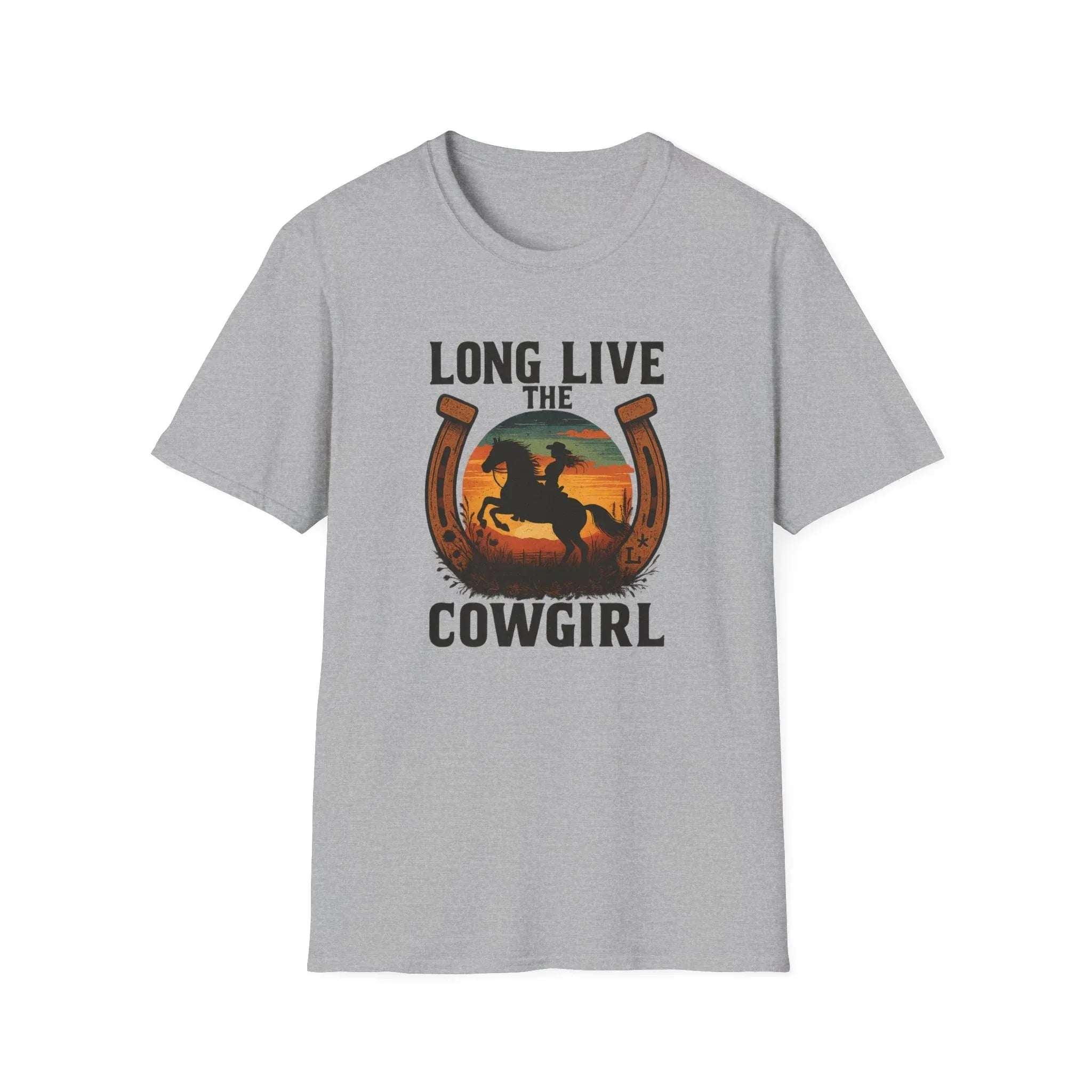 Long Live the Cowgirl, Horseshoe Graphic T-Shirt, Cowgirl Apparel - The Best New Thing