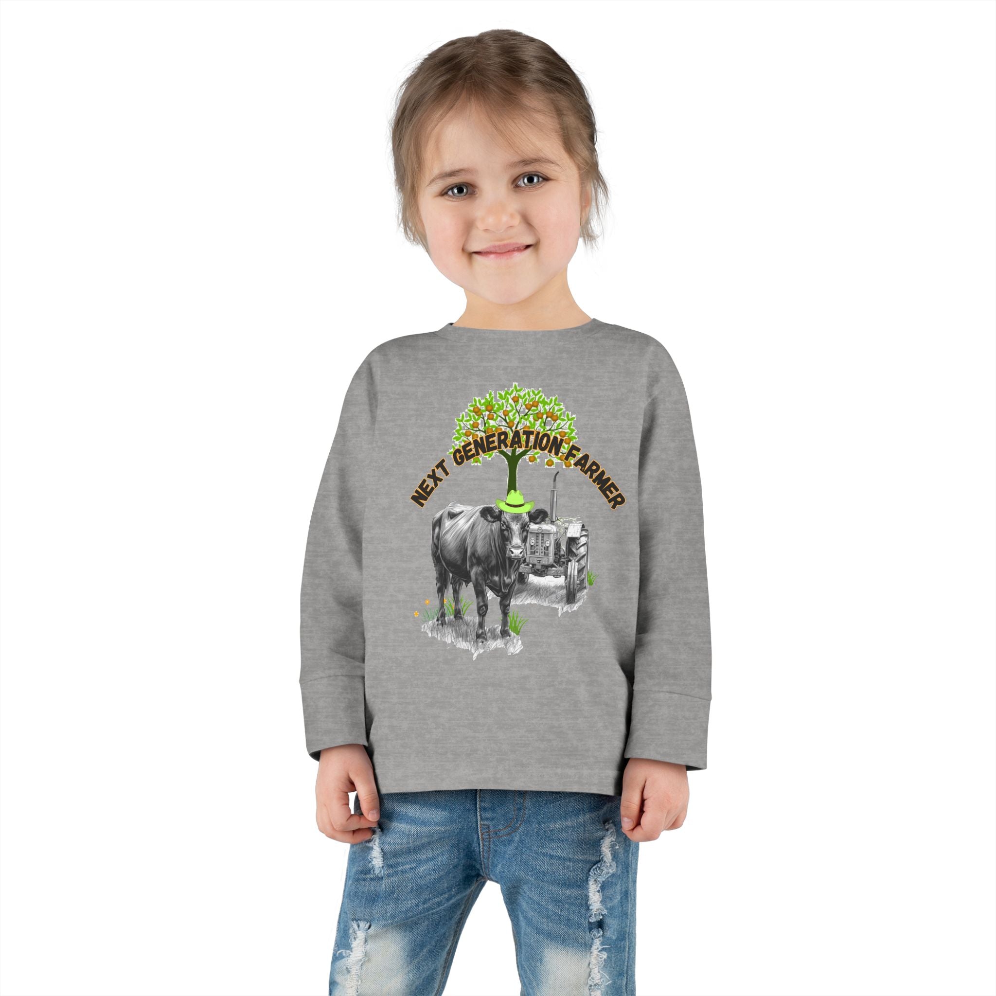 Toddler Long Sleeve Tee - Youth Farm Tee, Toddler Tee Farm Apparel