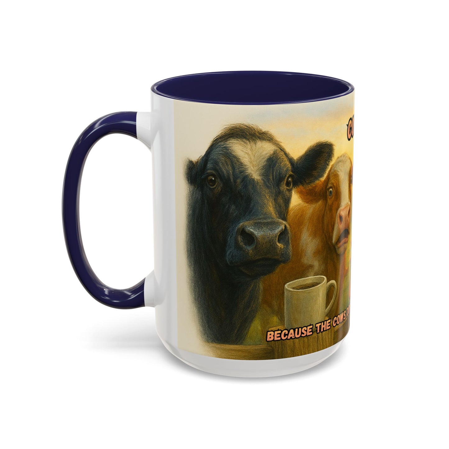 Cow Farm Mug with a humorous saying featuring cows, perfect gift for cow lovers and dads.