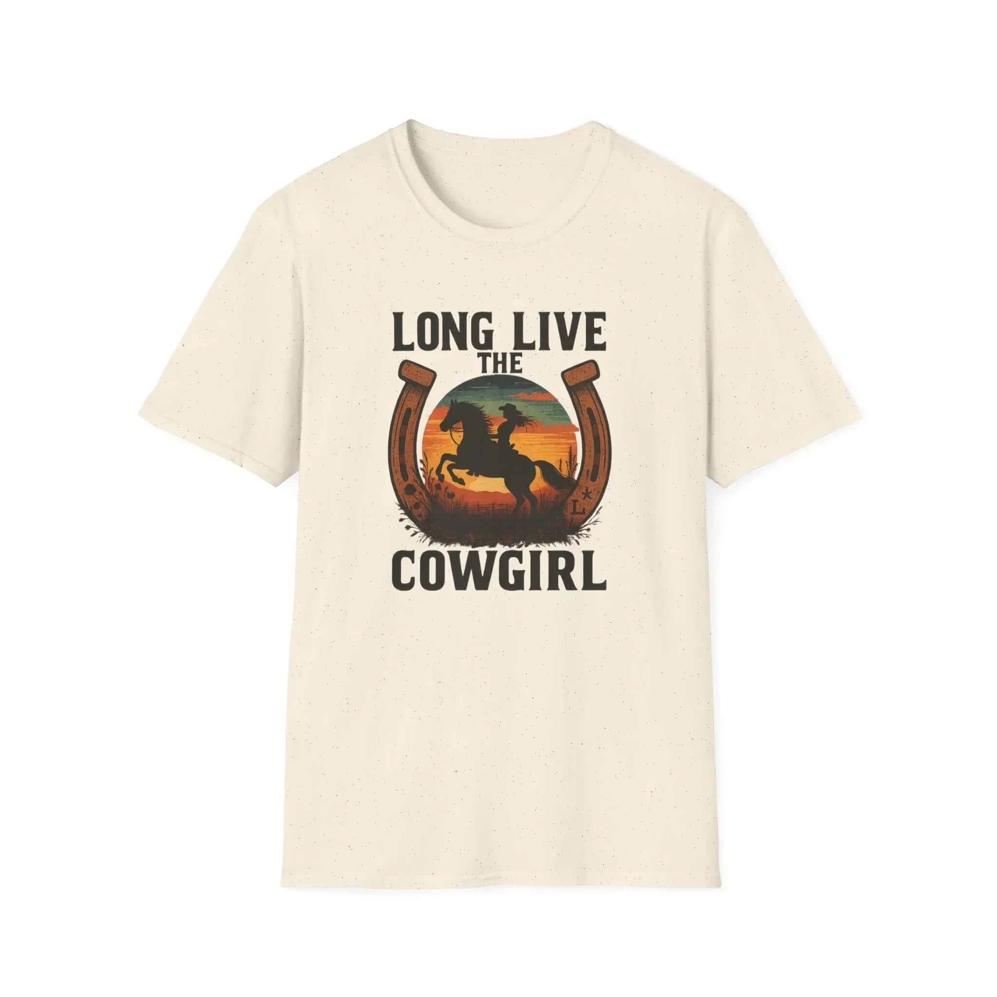 Long Live the Cowgirl, Horseshoe Graphic T-Shirt, Cowgirl Apparel - The Best New Thing