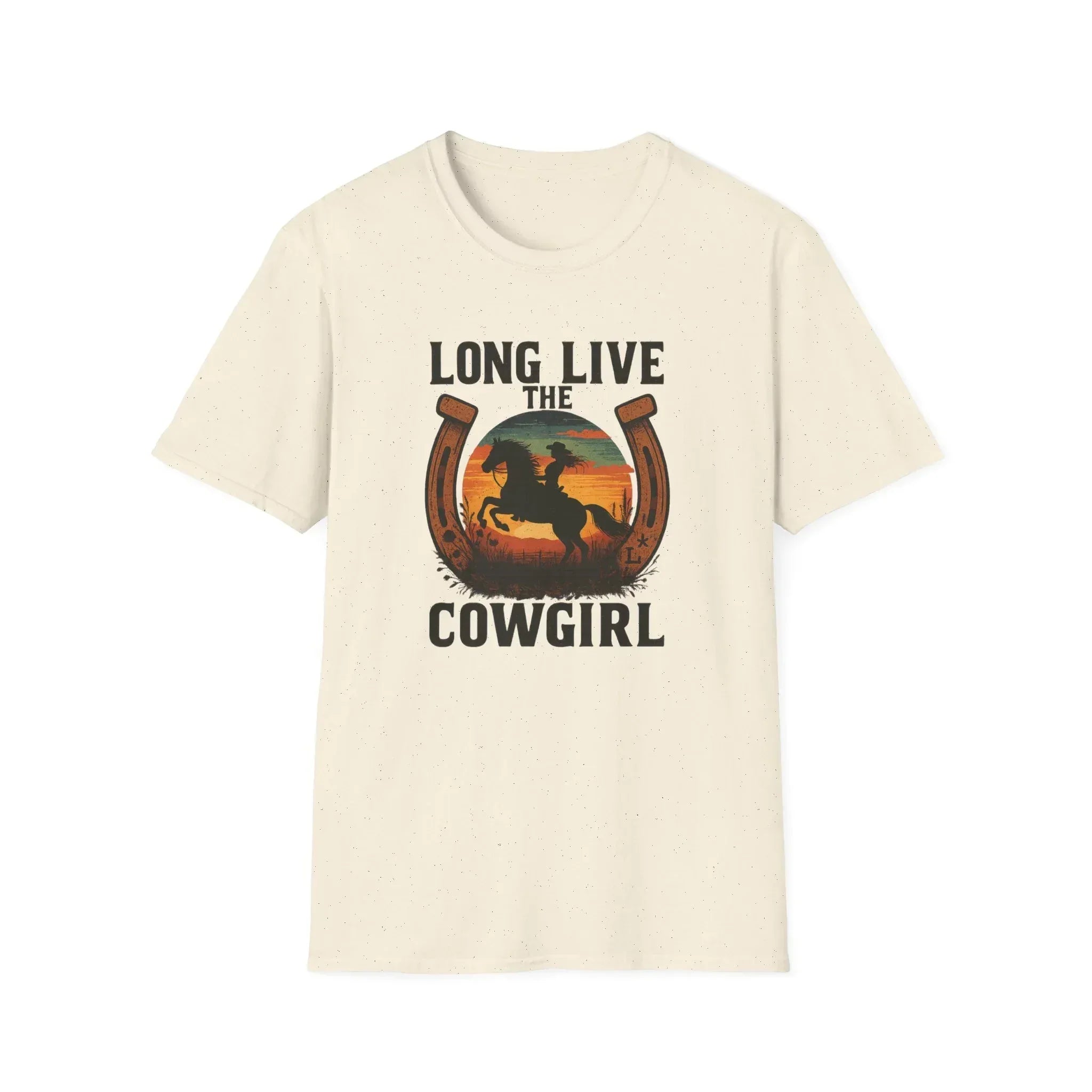 Long Live the Cowgirl, Horseshoe Graphic T-Shirt, Cowgirl Apparel - The Best New Thing