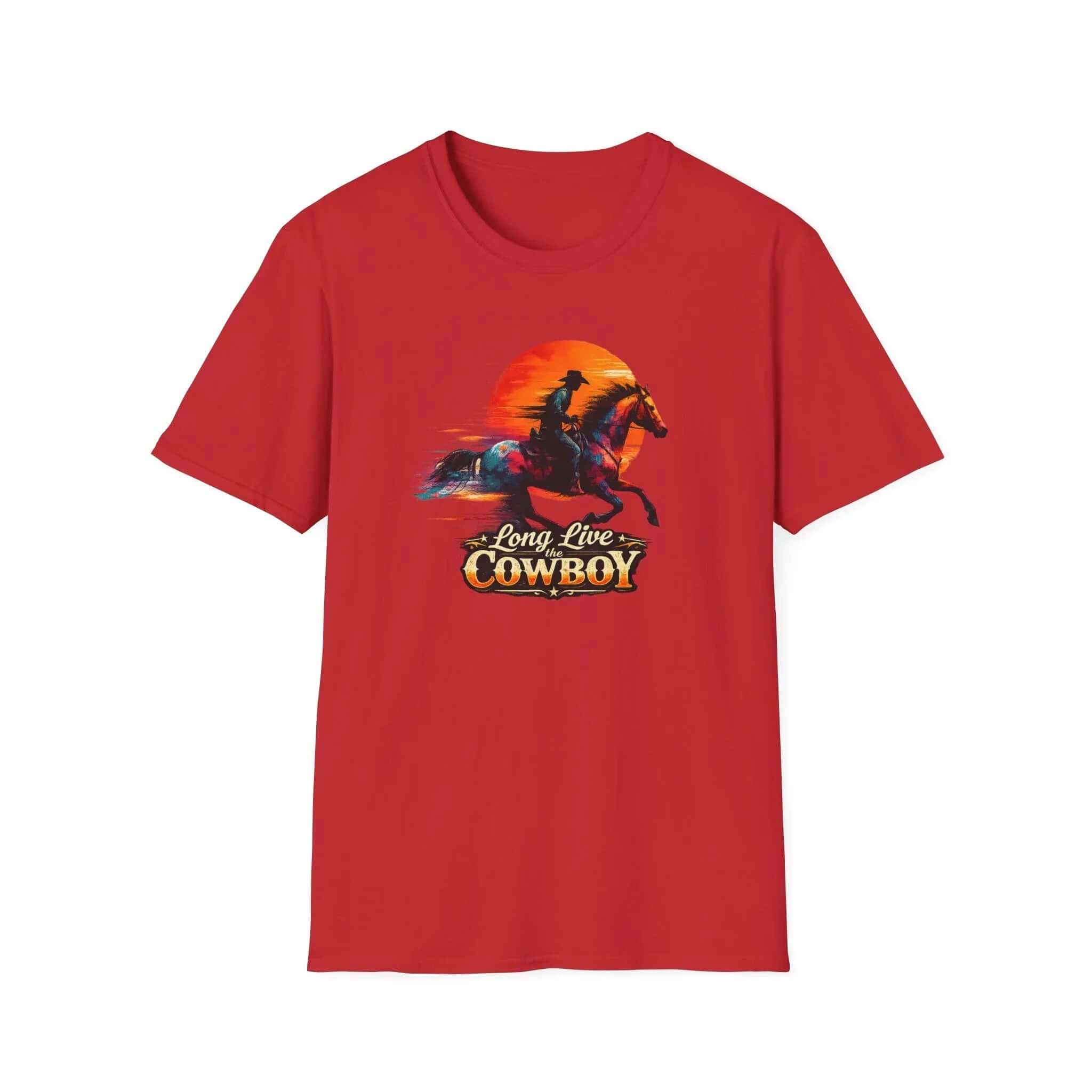 Long Live the Cowboy, Western Horse T-Shirt for Men - The Best New Thing