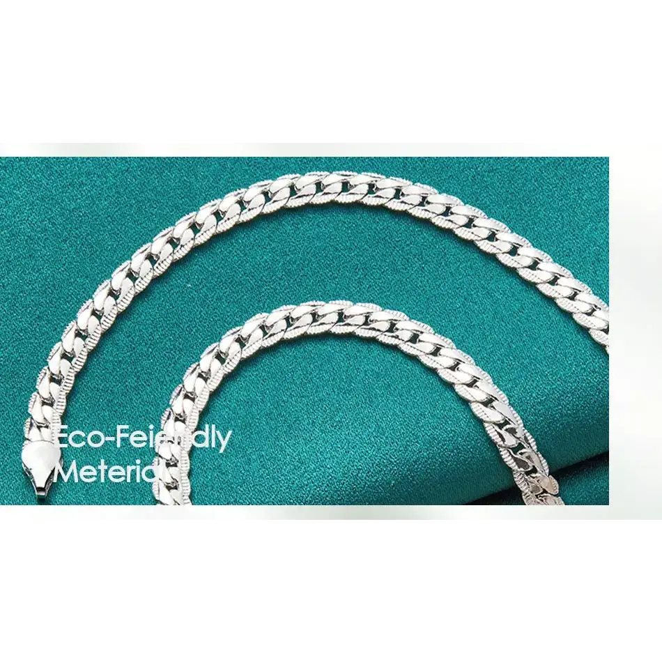 925 Sterling Silver Fashion Chain Necklace Necklace Gift for Women - Jewelry