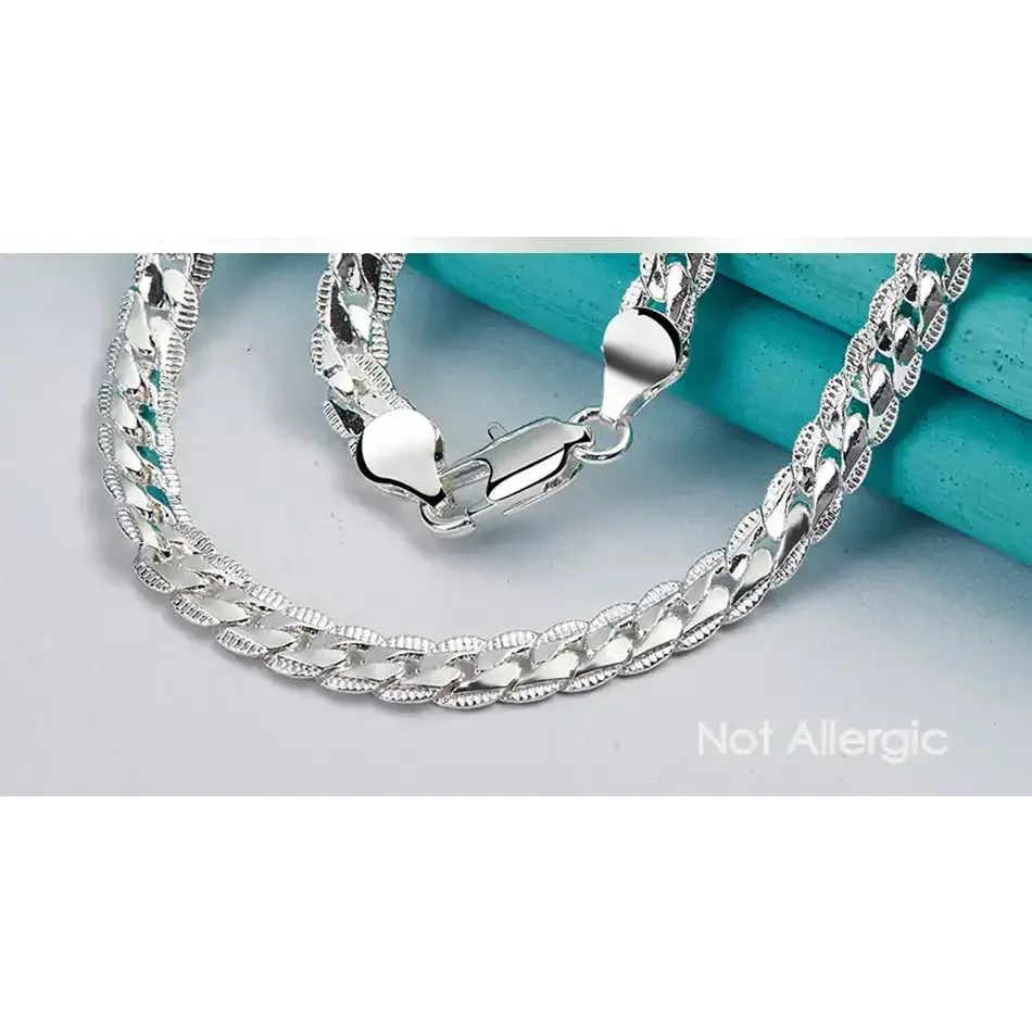 925 Sterling Silver Fashion Chain Necklace Necklace Gift for Women - Jewelry