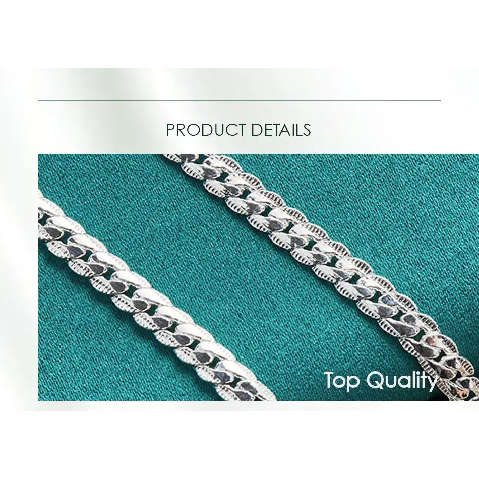 925 Sterling Silver Fashion Chain Necklace Necklace Gift for Women - Jewelry