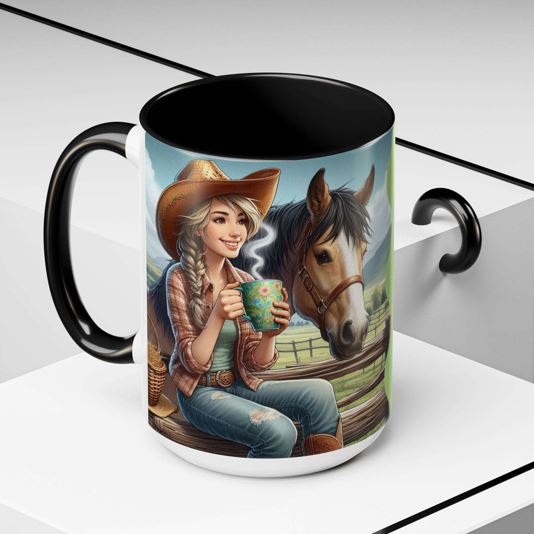 Horse Lover Coffee Mug, Coffee Lover Cup, Cowgirl Gifts