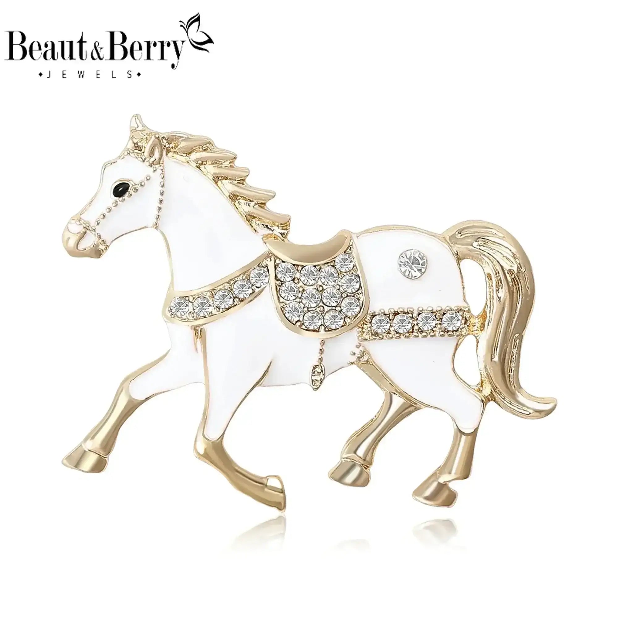Cowgirl Gift Ideas, Rhinestone Horse Brooches, Jacket Party Accessory - The Best New Thing