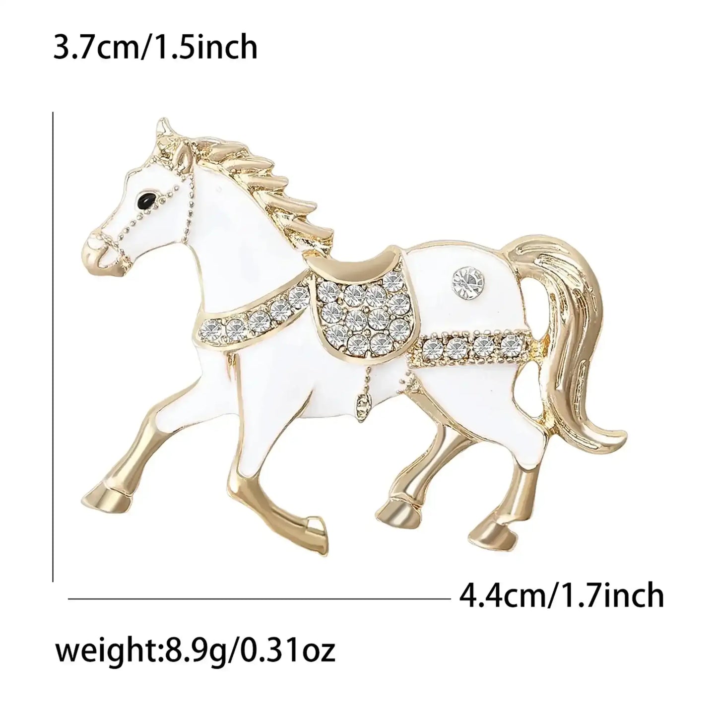 Cowgirl Gift Ideas, Rhinestone Horse Brooches, Jacket Party Accessory - The Best New Thing