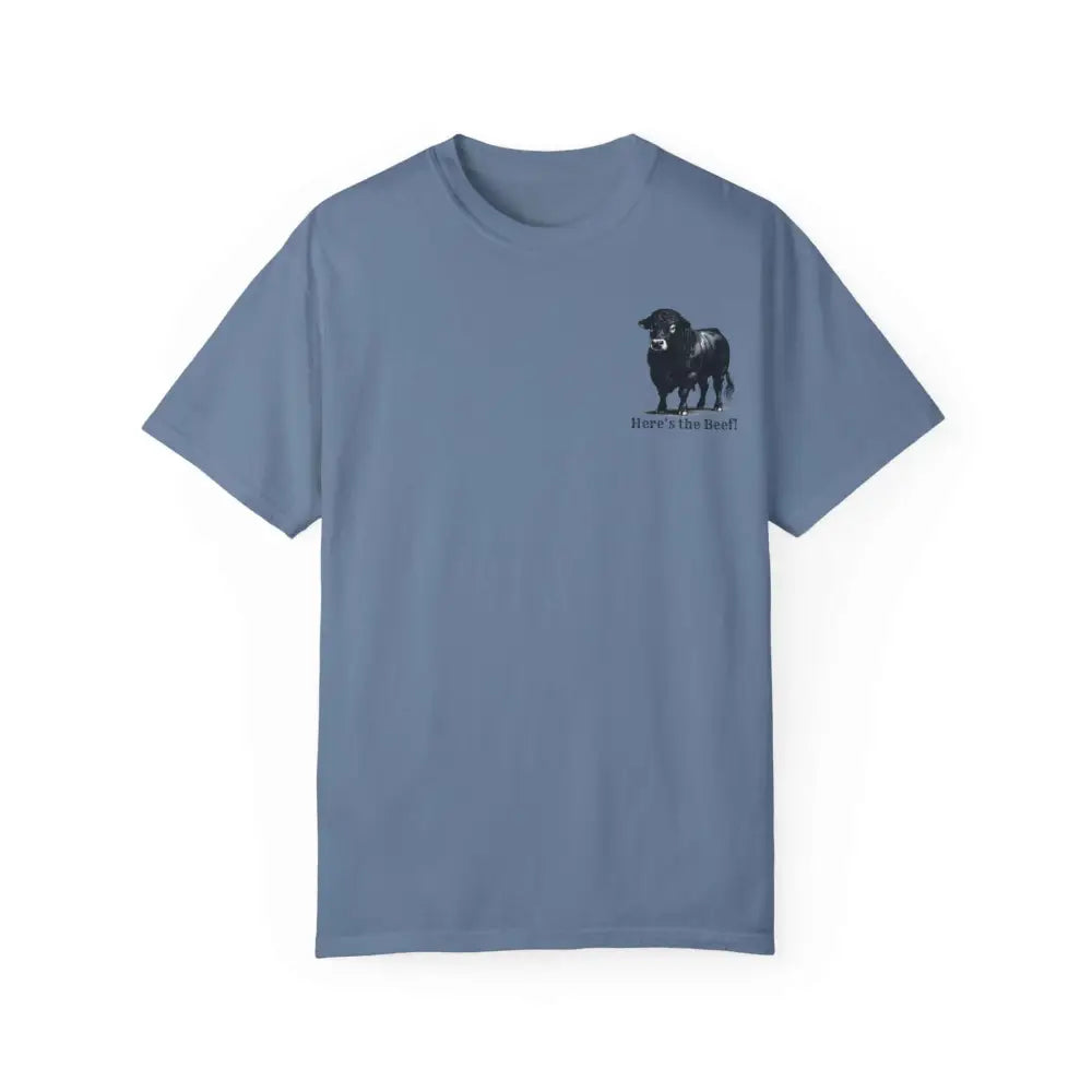 Black Angus Beef Lover Bull T-shirt Gift for Cowboys Farmers and Ranchers Gift for Him - Blue Jean / S - T-Shirt