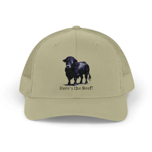 Black Angus Bull Snapback Truckers Hat Farmers and Rancher Cap - Khaki / One size - Hats