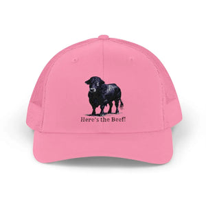Black Angus Bull Snapback Truckers Hat Farmers and Rancher Cap - Pink / One size - Hats