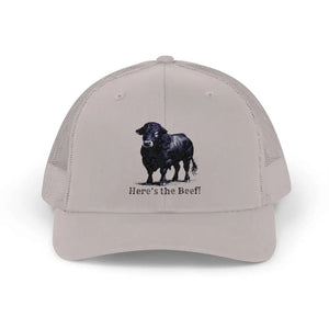 Black Angus Bull Snapback Truckers Hat Farmers and Rancher Cap - Silver / One size - Hats