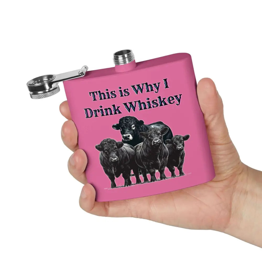 Black Angus Theme Whiskey Flask Perfect Gift for Ranchers and Farmers - Mug