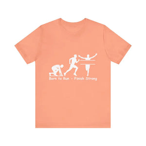 Born to Run Unisex Jersey Short Sleeve Shirt Runner Track Jogging T-Shirt Fitness Shirt - Sunset / XS - T-Shirt