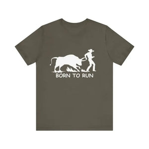 Born to Run Jersey Short Sleeve Tee, Western Rodeo Apparel - The Best New Thing