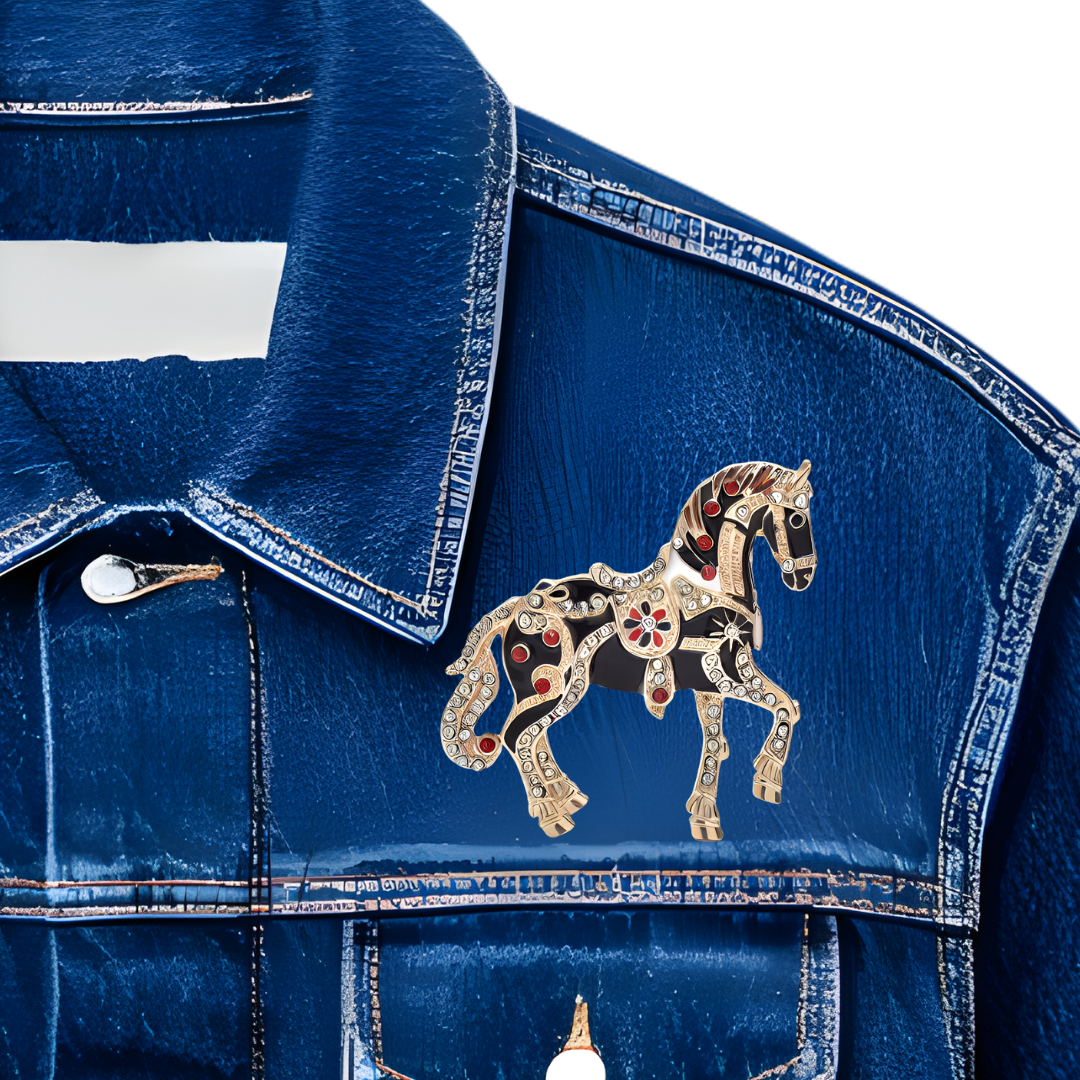 Western Horse Brooch Pin, Cowgirl Jacket Accessories, Gifts for Women