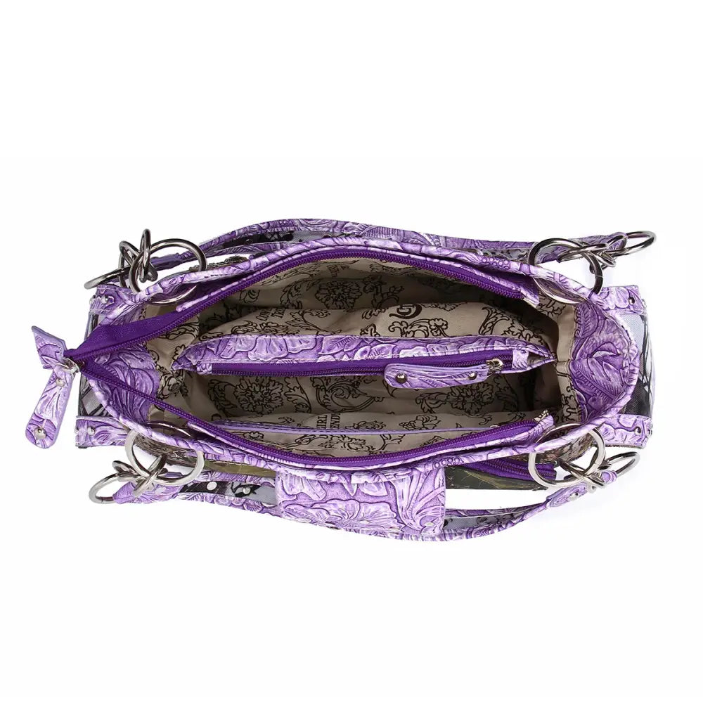 Camouflage Buckle Women Purse with Matching Wallet Set Western Handbags - Bags