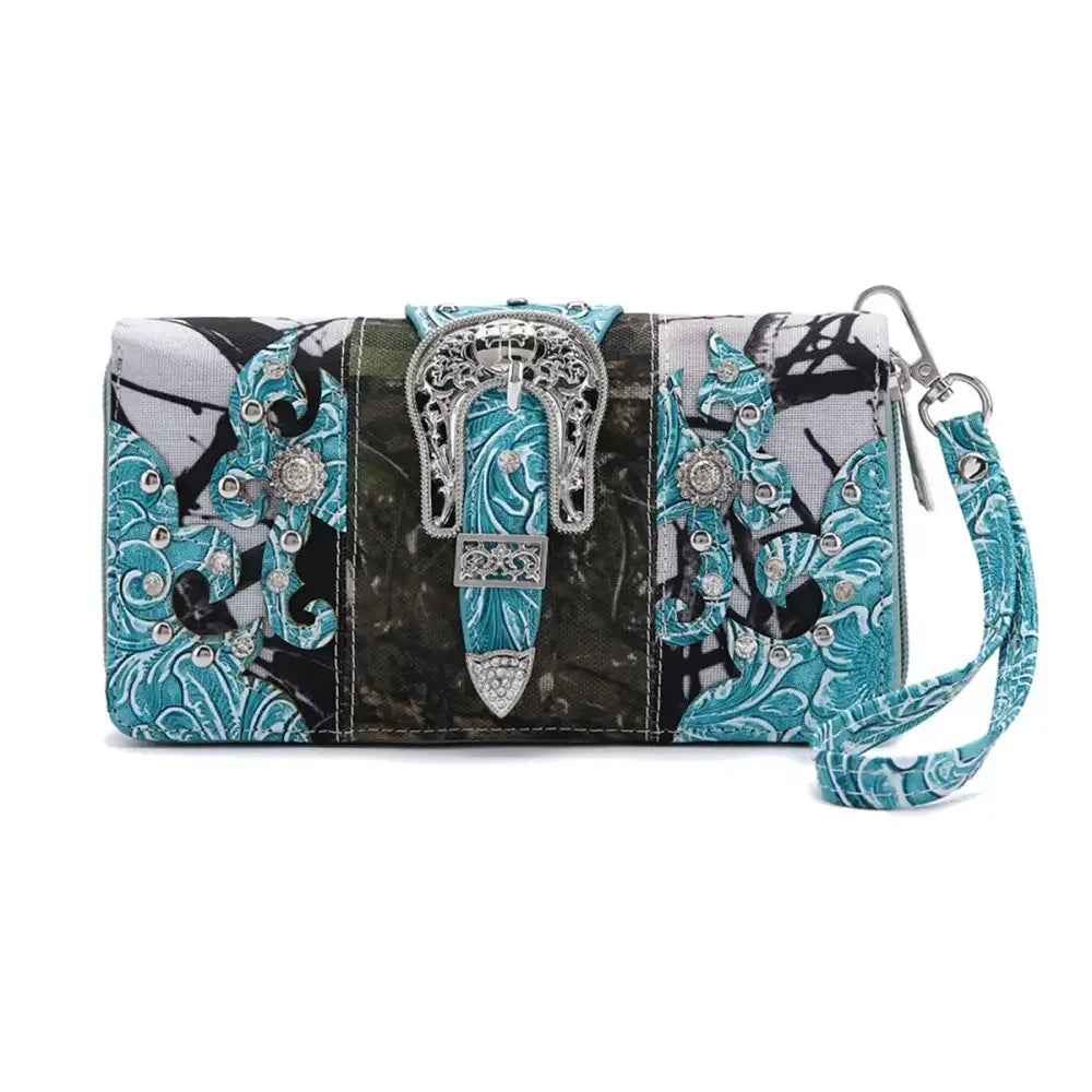 Camouflage Buckle Purse and Matching Wallet Set, Western Handbags - The Best New Thing