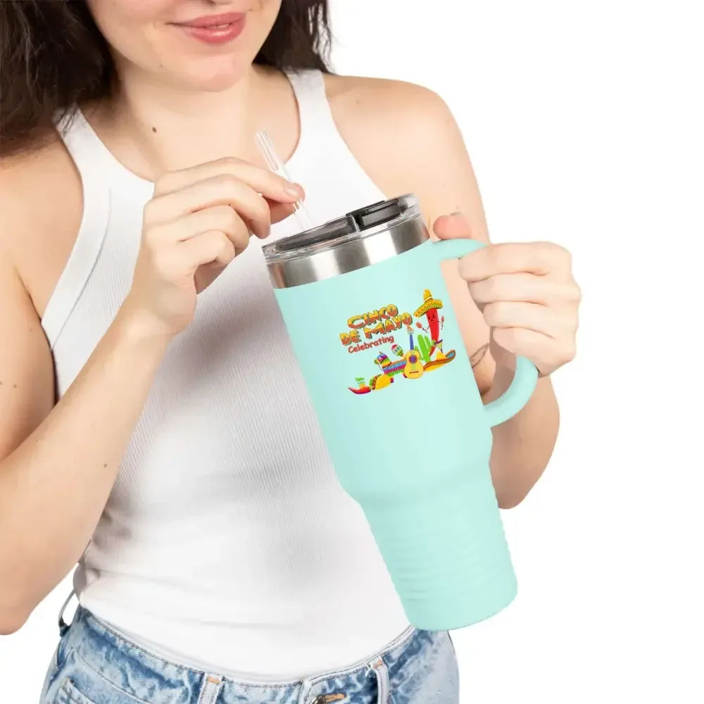 Celebrating Cinco De Mayo Insulated Travel Mug, Perfect Party Tumbler - The Best New Thing