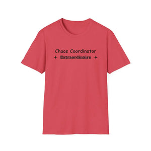 Chaos Coordinator Mother’s Day T-Shirt - Perfect Gift for Mom Gift for Dad Tee Shirt - S / Heather Red - T-Shirt
