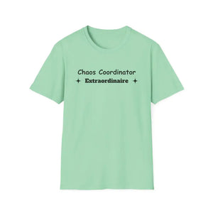 Chaos Coordinator Mother’s Day T-Shirt - Perfect Gift for Mom Gift for Dad Tee Shirt - S / Mint Green - T-Shirt
