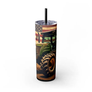 Classic Tractor Skinny Tumbler 20oz Farmhouse Drinkware Patriotic Gifts Ideal for Outdoors Gifts for Farmers BBQ