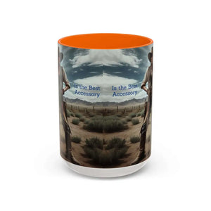 Country Girl Coffee Mug A Cowgirl Knows a Horse is the Best Accessory 15oz Cowgirl Coffee Mugs - 15oz / Orange - Mugs