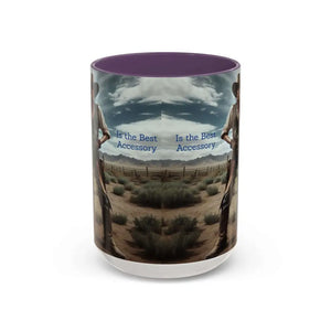 Country Girl Coffee Mug A Cowgirl Knows a Horse is the Best Accessory 15oz Cowgirl Coffee Mugs - 15oz / Purple - Mugs