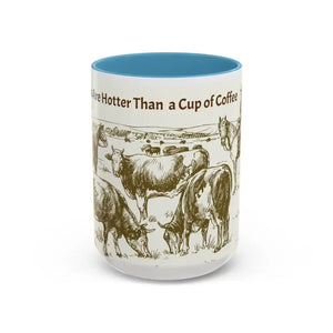 Cowboy Coffee Mug Farmer Coffee Cup 15oz Country Life Mug - 15oz / Light Blue - Mug