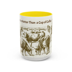 Cowboy Coffee Mug Farmer Coffee Cup 15oz Country Life Mug - 15oz / Yellow - Mug