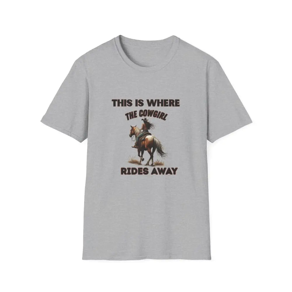 Cowgirl Adventure T-Shirt - Perfect Gift for Horse Lovers Western Apparel Trail Riding Tee - Sport Grey / S - T-Shirt
