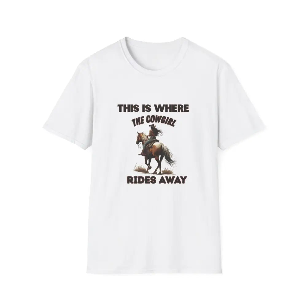 Cowgirl Adventure T-Shirt - Perfect Gift for Horse Lovers Western Apparel Trail Riding Tee - White / S - T-Shirt