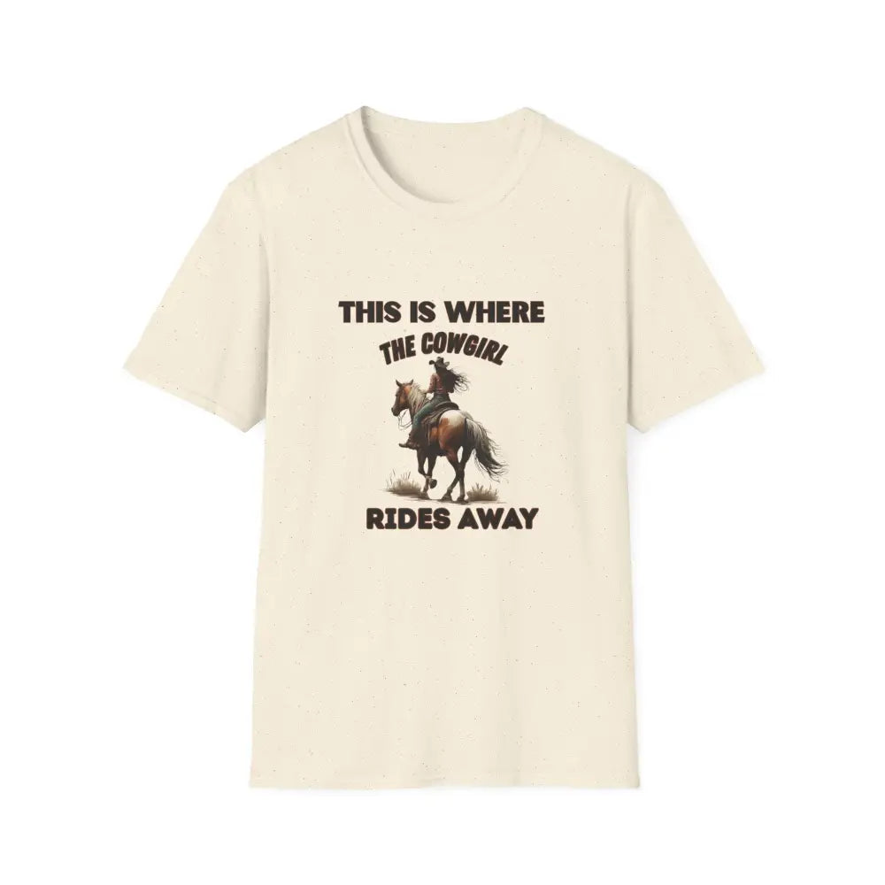 Cowgirl Adventure T-Shirt - Perfect Gift for Horse Lovers Western Apparel Trail Riding Tee - Natural / S - T-Shirt