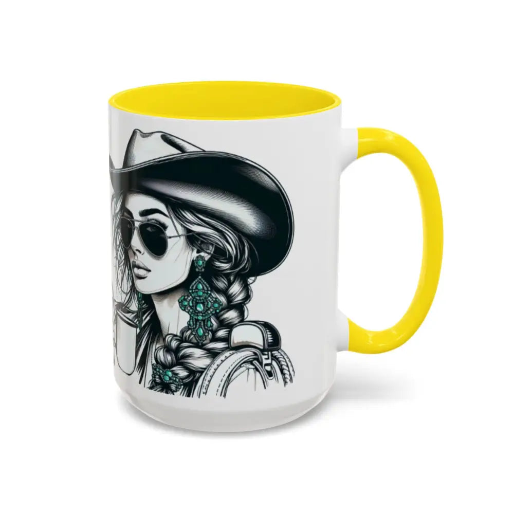Cowgirl Aesthetic Coffee Mug - Cowgirl Loves Coffee Rodeo Country Living Western Enthusiasts - Mugs