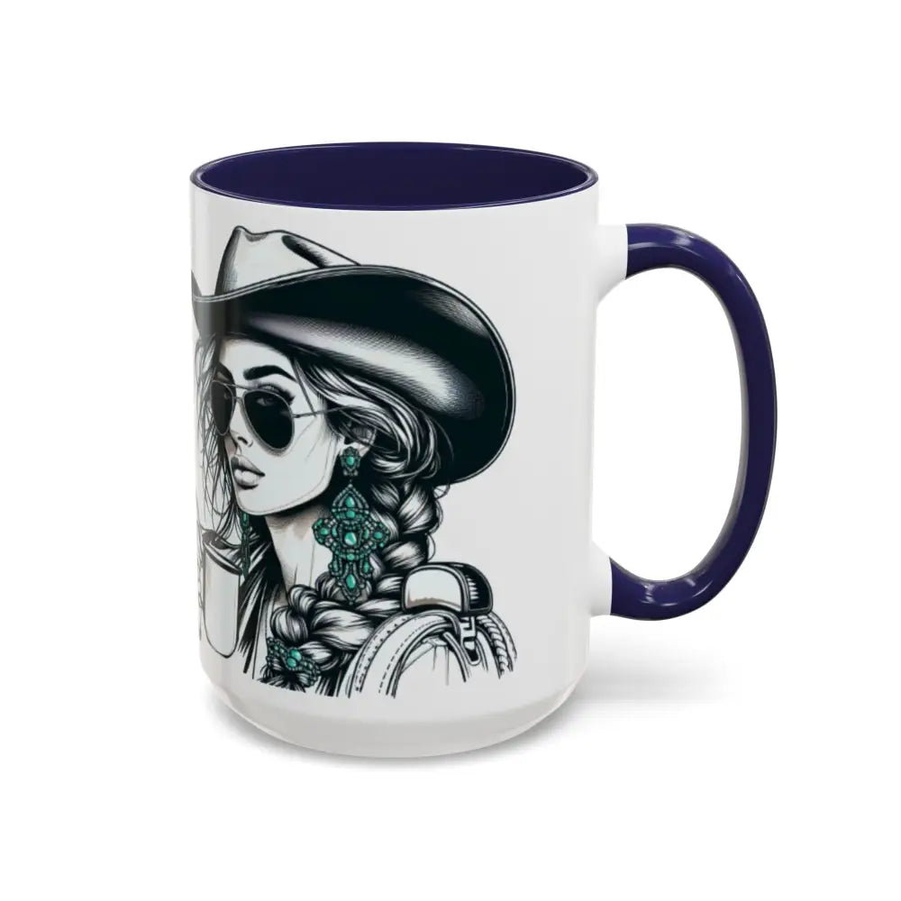 Cowgirl Aesthetic Coffee Mug - Cowgirl Loves Coffee Rodeo Country Living Western Enthusiasts - Mugs