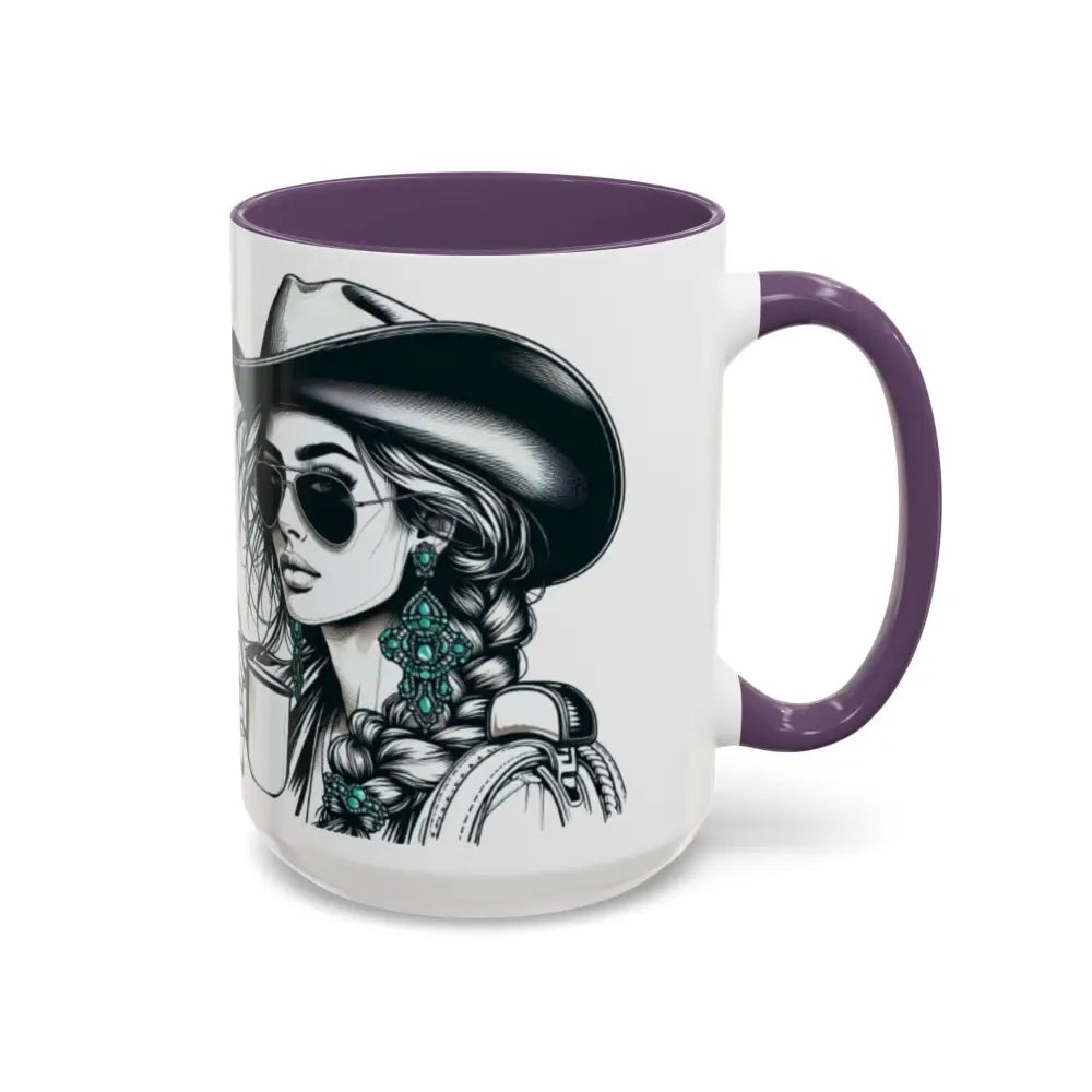 Cowgirl Aesthetic Coffee Mug - Cowgirl Loves Coffee Rodeo Country Living Western Enthusiasts - Mugs