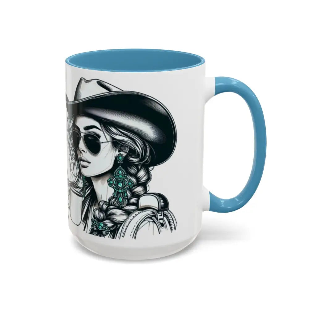 Cowgirl Aesthetic Coffee Mug - Cowgirl Loves Coffee Rodeo Country Living Western Enthusiasts - Mugs