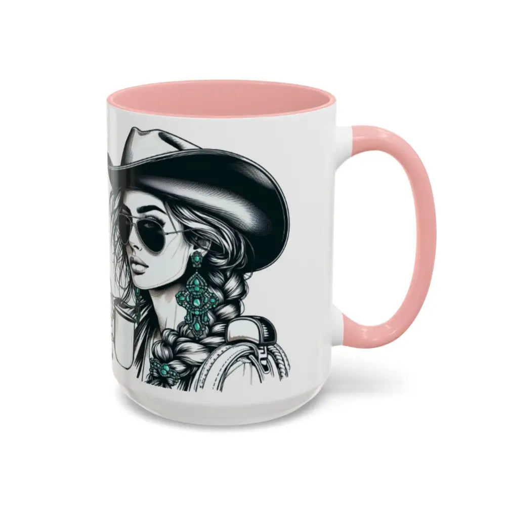 Cowgirl Aesthetic Coffee Mug - Cowgirl Loves Coffee Rodeo Country Living Western Enthusiasts - Mugs
