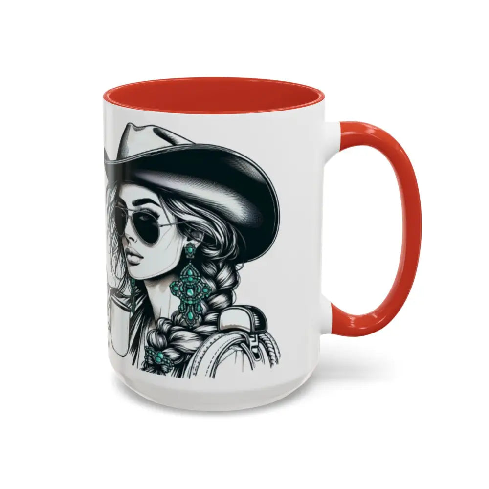 Cowgirl Aesthetic Coffee Mug - Cowgirl Loves Coffee Rodeo Country Living Western Enthusiasts - Mugs