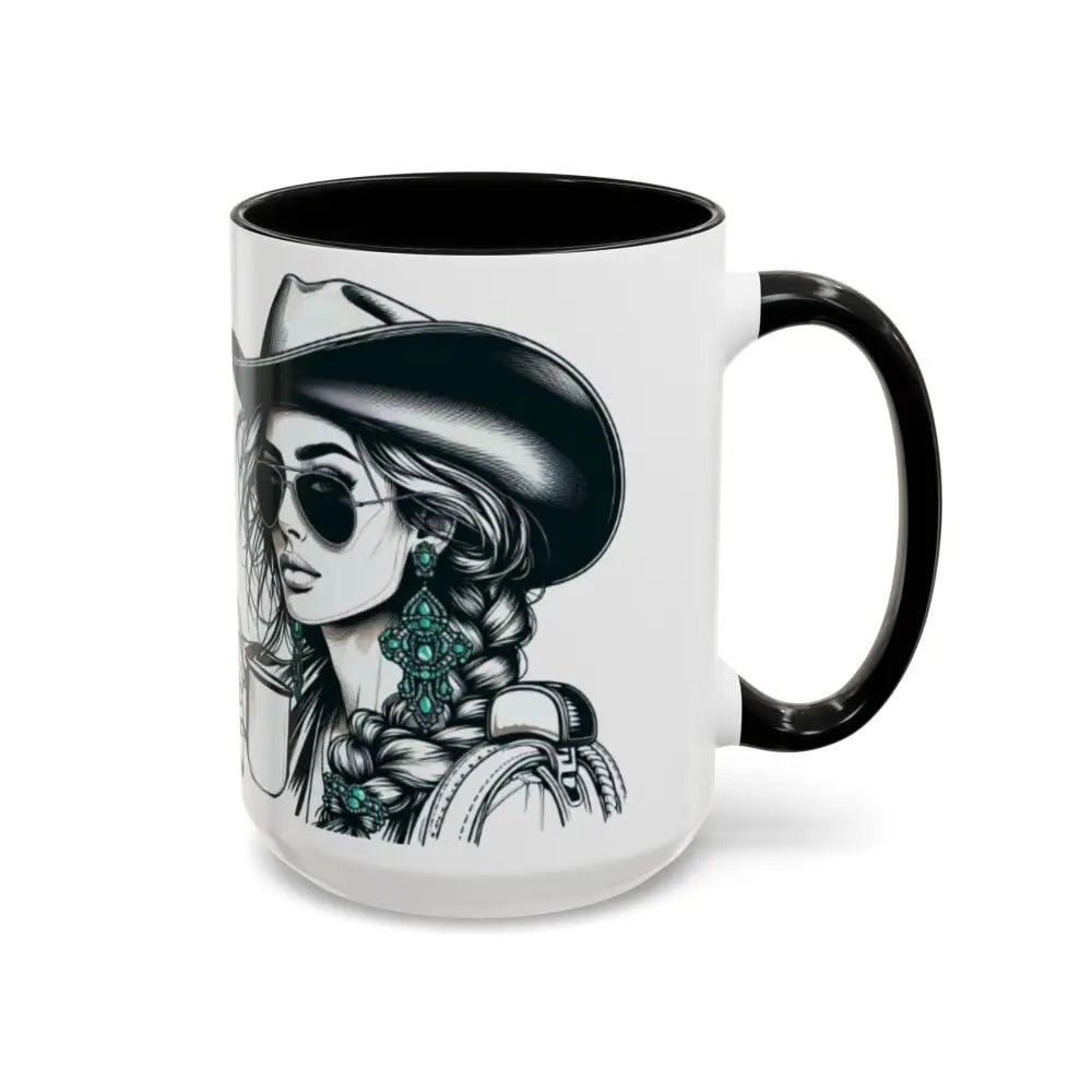 Cowgirl Aesthetic Coffee Mug - Cowgirl Loves Coffee Rodeo Country Living Western Enthusiasts - Mugs