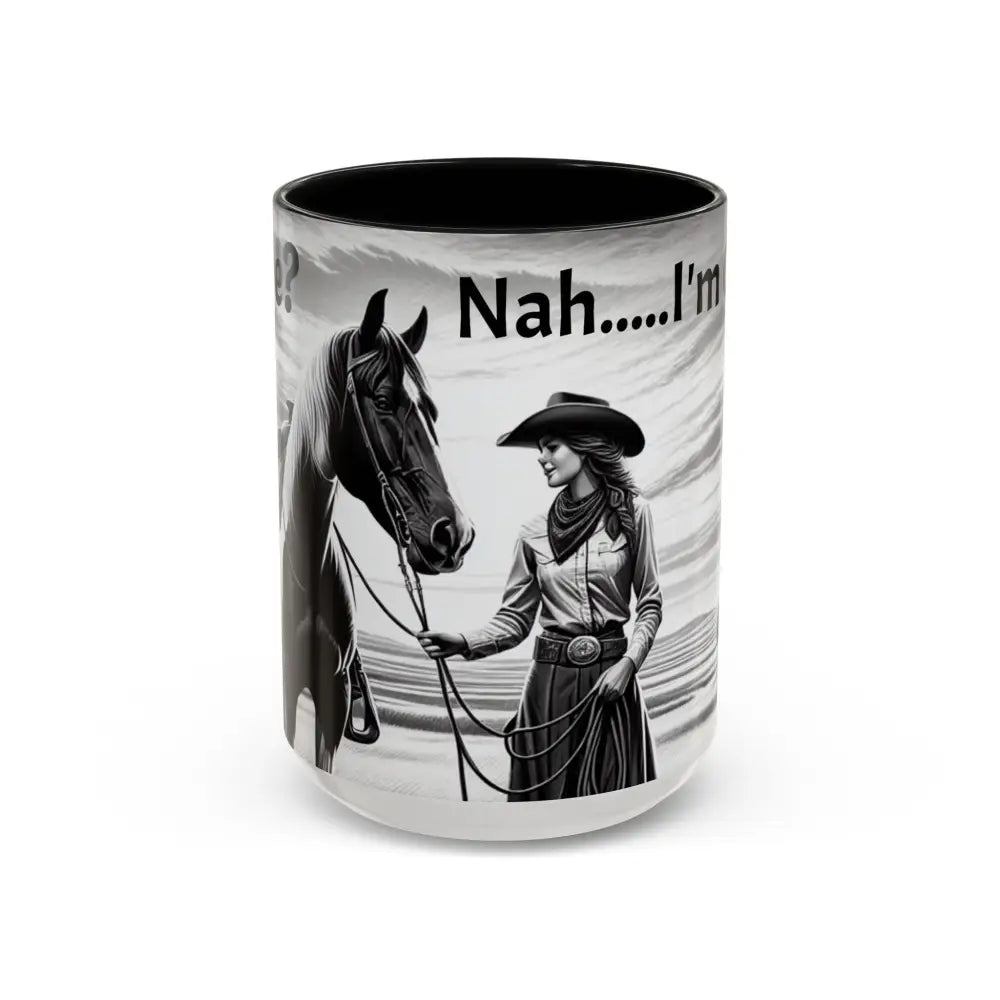 Cowgirl Gifts Horse Lovers Coffee Mug Unique Coffee Mug Gift for Women 15oz - 15oz / Black - Mug