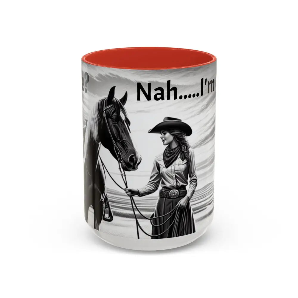 Cowgirl Gifts Horse Lovers Coffee Mug Unique Coffee Mug Gift for Women 15oz - 15oz / Red - Mug