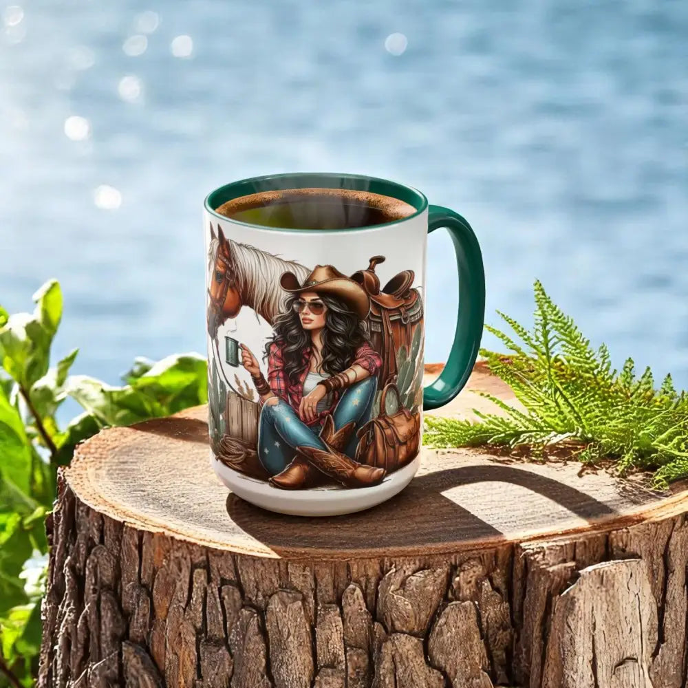 Cowgirl Tough 15oz Mug – “Spine Like a Skillet Heart Like a Truck” Inspirational Western Gift Cowgirl Coffee Mugs - Mugs